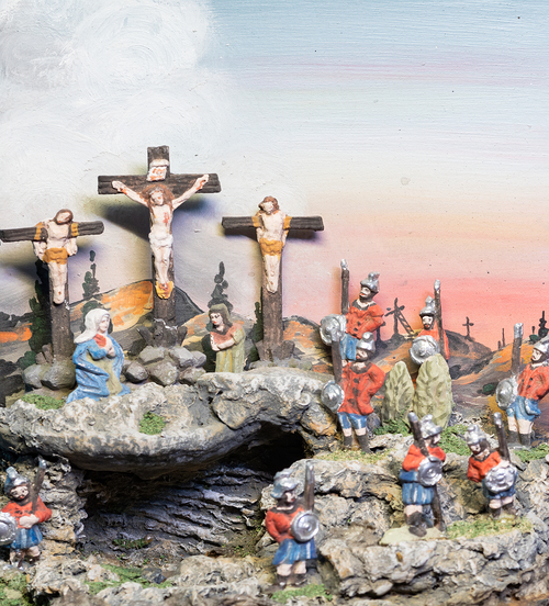 Kreuzigung / Erzdiözese Wien/ Stephan Schönlaub, Stephan Schönlaub Die Fastenkrippe, Kreuzigung